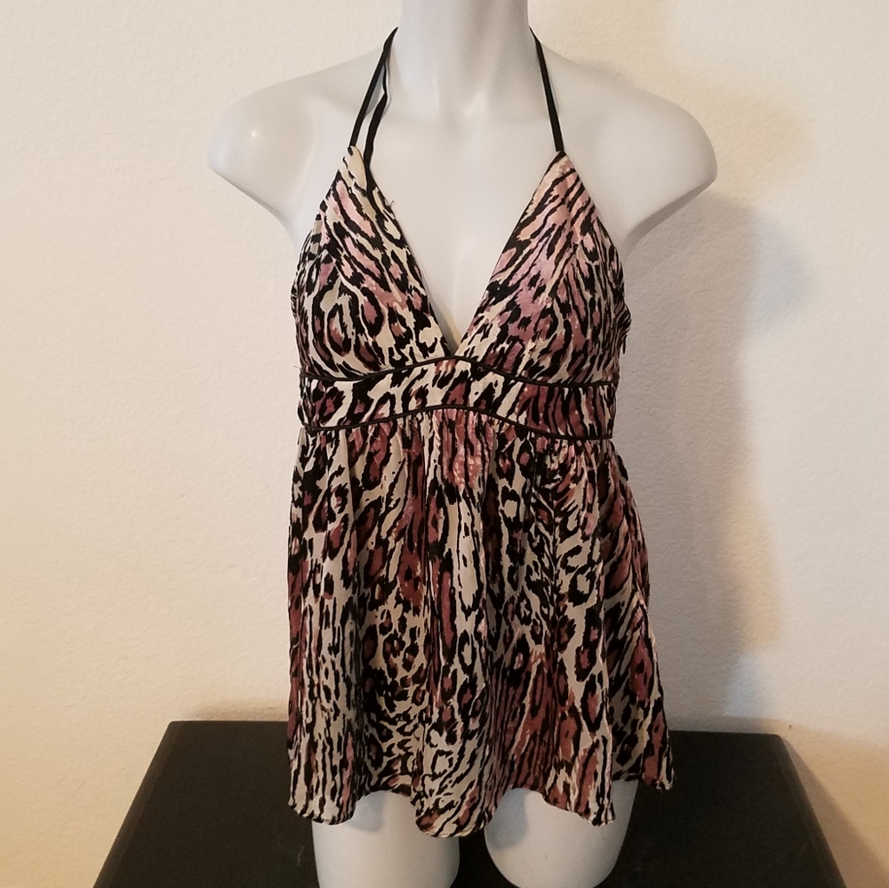 Leopard Halter Top